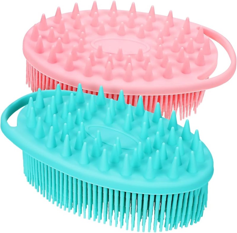 Dual Sided Silicone Body Scrubber With Hook For Exfoliating Cleansing And Massage - Image 1